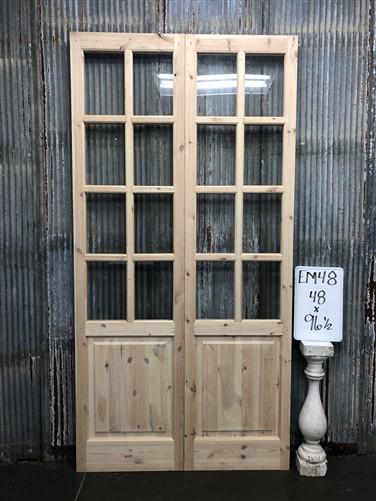 French Double Door (48x96.5) 8 Pane Glass Door European Styled EM48