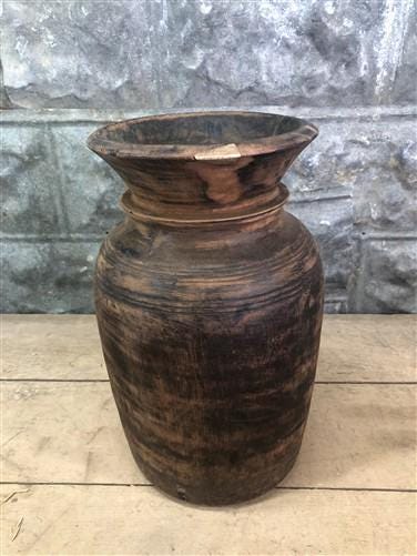 Home & Living > Home Decor > Home Accents > Vases - Wood Pot, Round Water Jug, Planter Urn, Flower Frog Display, Farmhouse...