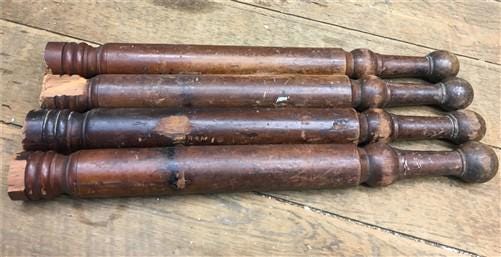 Home & Living > Furniture > Dining Room Furniture > Kitchen & Dining Tables - 4 Wooden Table Legs, Harvest Folk Art, Archi...