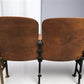 Home & Living > Furniture - 4 Vintage Wood Folding Theater Seats, Auditorium Seats, Entryway Bench, E9 by The Old Grainery