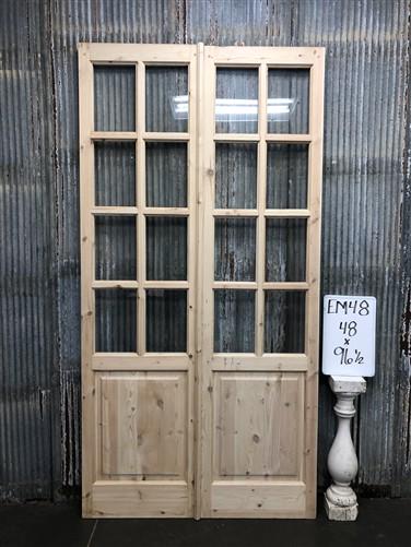 French Double Door (48x96.5) 8 Pane Glass Door European Styled EM48