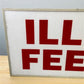 Illini Feeds Sign, Vintage Aluminum Double Sided Sign Livestock Advertising Sign