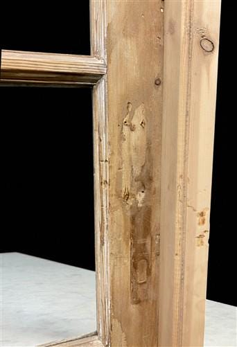 Antique French Single Door (32x93.5) Glass Pane Door with Jamb, Encased Door T36