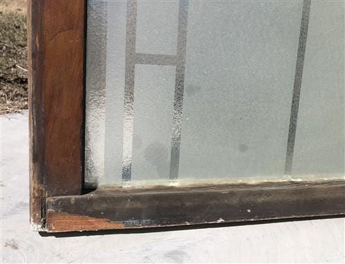 Home & Living > Home Improvement > Windows - Etched Frosted Clear Glass Vintage Church Window, Architectural Art Glass, J...