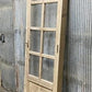 Antique French Single Door (27.5x83) Glass Pane Door with Jamb, Encased Door T14