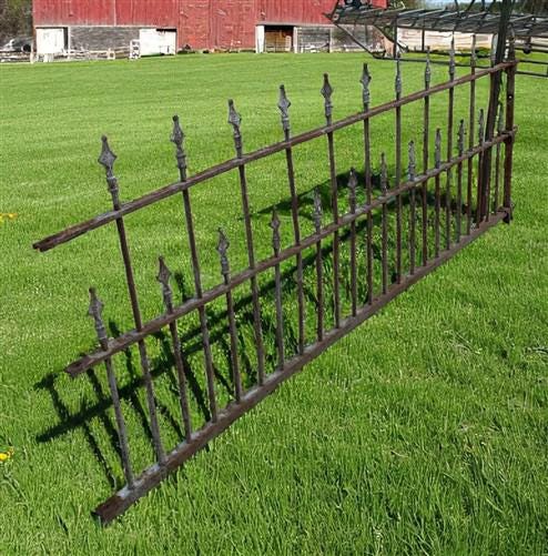 Home & Living > Outdoor & Gardening > Garden Decoration > Yard Art - Wrought Iron Vintage Fence Panel (95x37) Architectura...