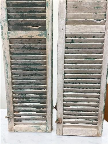 Antique Farmhouse Shutters, Wood Door Window Shutter, Architectural Salvage A69