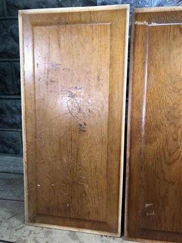 Craft Supplies & Tools > Raw Materials > Wood > Plywood & Panels - 3 Wooden Door Panels, Cupboard Furniture Architectural...