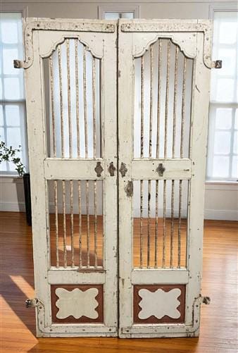 Home & Living > Home Improvement > Doors & Locks > Doors - Vintage Indian Garden Gates, Teak Meatal Carved Doors Architect...