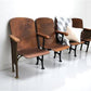 Home & Living > Furniture - 4 Vintage Wood Folding Theater Seats, Auditorium Seats, Entryway Bench, E10 by The Old Grainery
