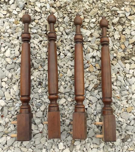Home & Living > Furniture - Lot 4 Wooden Legs Table Support Bottom Chair Cabinet Dresser Vintage Furniture h by The Old Gr...