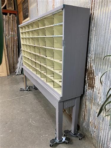 Hardware Store Cabinet, Railroad Post Office Mail Sorter, Bolt Bin, Cubbyhole, B