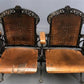 4 Wood Iron Folding Theater Seats, Auditorium Seats, Entryway Bench, D15