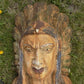 Home & Living > Home Decor > Home Accents > Statues - Indian Chief Bust Cigar Store Folk Art, Tobacco Store Wood American...