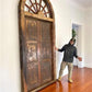 Antique Arched French Double Doors (61.5x130) European Door Jamb, with Jamb, S38