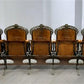 5 Wood Iron Folding Theater Seats, Auditorium Seats, Entryway Bench, D21