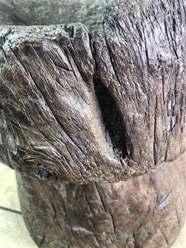 Rustic Wood Planter, Wood Stump, Round Wooden Flower Pot, Natural Wood Decor, L
