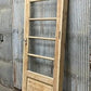 Antique French Single Door (32x84) Glass Pane Door with Jamb, Encased Door T16