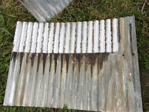 2 Sheets Tin, Vintage Sink Backsplash, Architecture Salvage, Ceiling Tin A