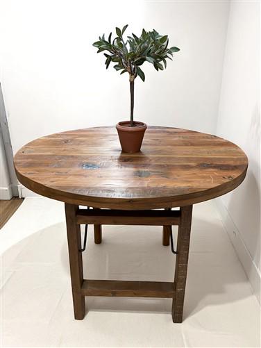 Home & Living > Furniture > Dining Room Furniture > Kitchen & Dining Tables - Rustic Round Table, Vintage Dining Room Tabl...