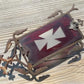 Weathervane Ruby Red Glass Tail Lightning Rod No Ball Arrow Pointer Vintage H