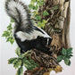 Art & Collectibles > Prints > Lithographs - Richard Timm, Striped Skunk, Signed Print, 28x22 Wade Collection, Plate 4 by T...