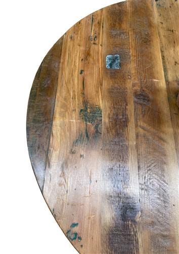 Home & Living > Furniture > Dining Room Furniture > Kitchen & Dining Tables - Rustic Round Table, Vintage Dining Room Tabl...