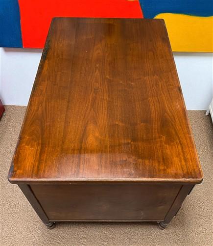 Home & Living > Furniture > Office Furniture > Desks - 50" Walnut Desk, Vintage Wood Farmhouse Table, Home Office Desk, Co...