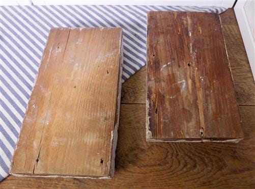 Home & Living > Home Improvement > Moldings & Trim - 4 Plinth Blocks, Antique Bullseye Rosettes, Architectural Salvage, Wo...