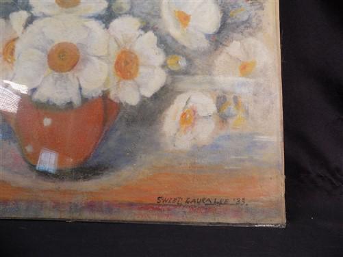 Wall Art - 1920s Sweet Laura Lee Depression Era Folk Art Paint Canvas Plexi, Original J by The Old Grainery
