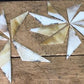 Craft Supplies & Tools > Raw Materials > Glass - Stained Slag Glass Half Diamond Panes, Reclaimed Church Window Art Glass...
