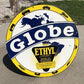 Art & Collectibles > Collectibles > Advertisements - Globe with Ethyl Gasoline Sign, Metal Porcelain Advertising Sign, Gas...