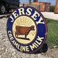Art & Collectibles > Collectibles > Advertisements - Jersey Creamline Milk Sign, Metal Porcelain Advertising Sign, Farm Co...