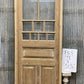 Antique French Single Door (31.5x98) Glass Pane Door with Jamb, Encased Door T55