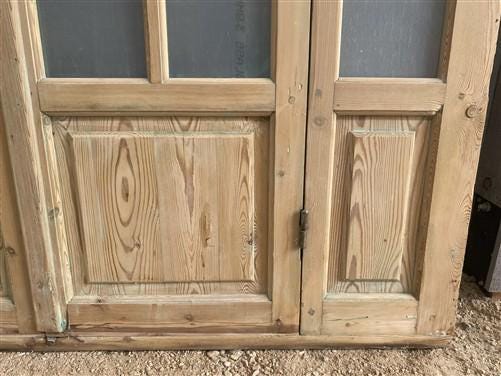 Antique French Double Doors (71x88) Frosted Glass European SideLite Jamb C2
