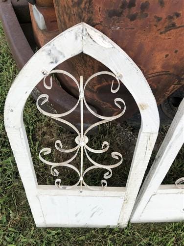Home & Living > Home Decor > Wall Decor > Wall Hangings - 3 French Country Wood Metal Window Frame, Architectural Frame, F...