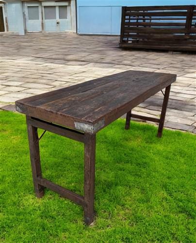 Rustic Folding Table (66x22.75) Dining Room Table Kitchen Island Sofa Table B88