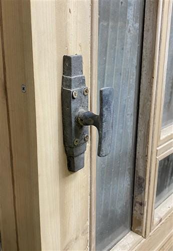 Antique French Single Door (27.5x82) Glass Pane Door with Jamb, Encased Door T12