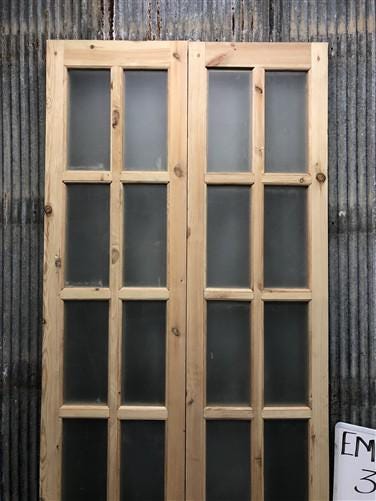 French Double Door (36x96.5) 8 Pane Frosted Glass Door European Styled EM53