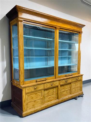 Home & Living > Furniture > Office Furniture - 8' Retail Store Display Cabinet, Vintage Apothecary, Backbar, Display Case,...