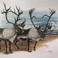 Art & Collectibles > Prints > Lithographs - Richard Timm, Ground Caribou, Signed Print, 28x22 Wade Collection, Plate 36 by...