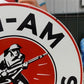 Art & Collectibles > Collectibles > Advertisements - Pan Am Motor Oils Sign, 2 Sided Metal Porcelain Advertising Sign, Gas...
