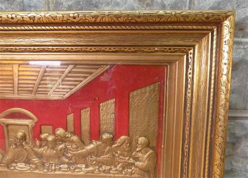 Art & Collectibles > Collectibles - Lighted Framed Last Supper Da Vinci, Christian Catholic Church Chapel Art by The Old G...