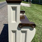 Home & Living > Furniture > Entryway & Mudroom Furniture - Vintage Wooden Church Pew, 3' 8" Porch Bench, Entry Foyer, Dini...