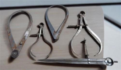Lot Vintage Machinist Tools, Calipers, Pipe Cutter, Rex 10 Extractors, More