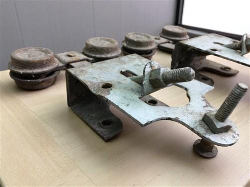 Home & Living > Home Improvement > Hardware - Vintage Pocket Door Hardware, Barn Door Rolling Architectural Salvage A10 by...