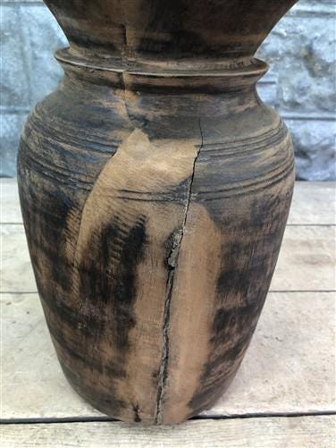 Home & Living > Home Decor > Home Accents > Vases - Wood Pot, Round Water Jug, Planter Urn, Flower Frog Display, Farmhouse...