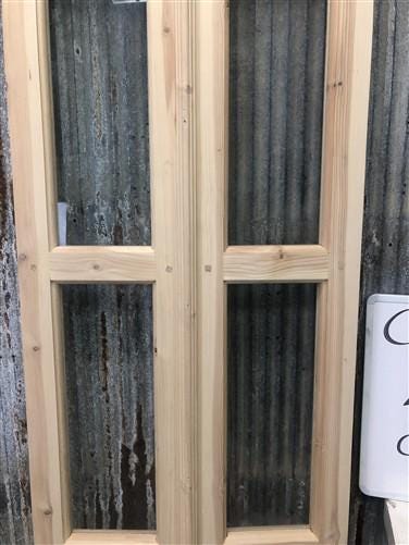 Arched French Double Doors (24x96) 3 Pane Glass European Styled Doors O14