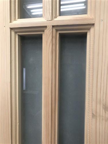 French Double Door (21x80.5) 6 Pane Frosted Glass Door European Styled EM52