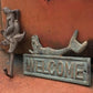 Home & Living > Home Decor > Wall Decor > Wall Hangings > Signs - Mermaid Decor, Decorative Welcome Sign, Cast Iron Mermai...